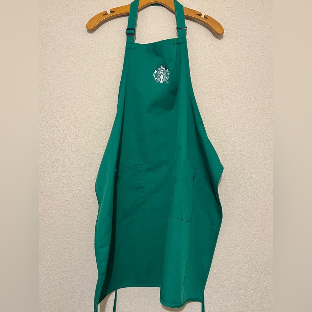 STARBUCKS Coffee Barista Employee Green Apron with Pockets
